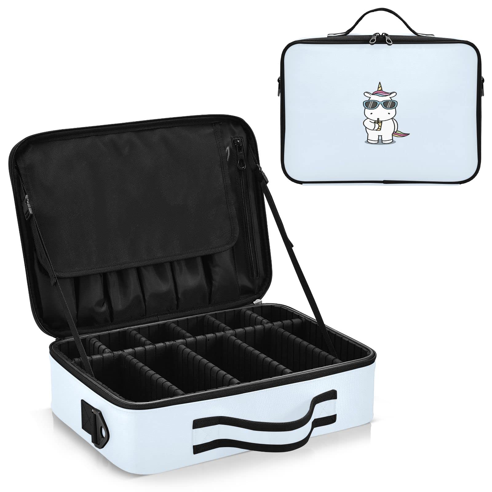 Cute Unicorn Makeup Bag for Women - Waterproof Travel Cosmetic Organizer with Portable Storage | Perfect for Travel, Gym, and Daily Makeup Organization