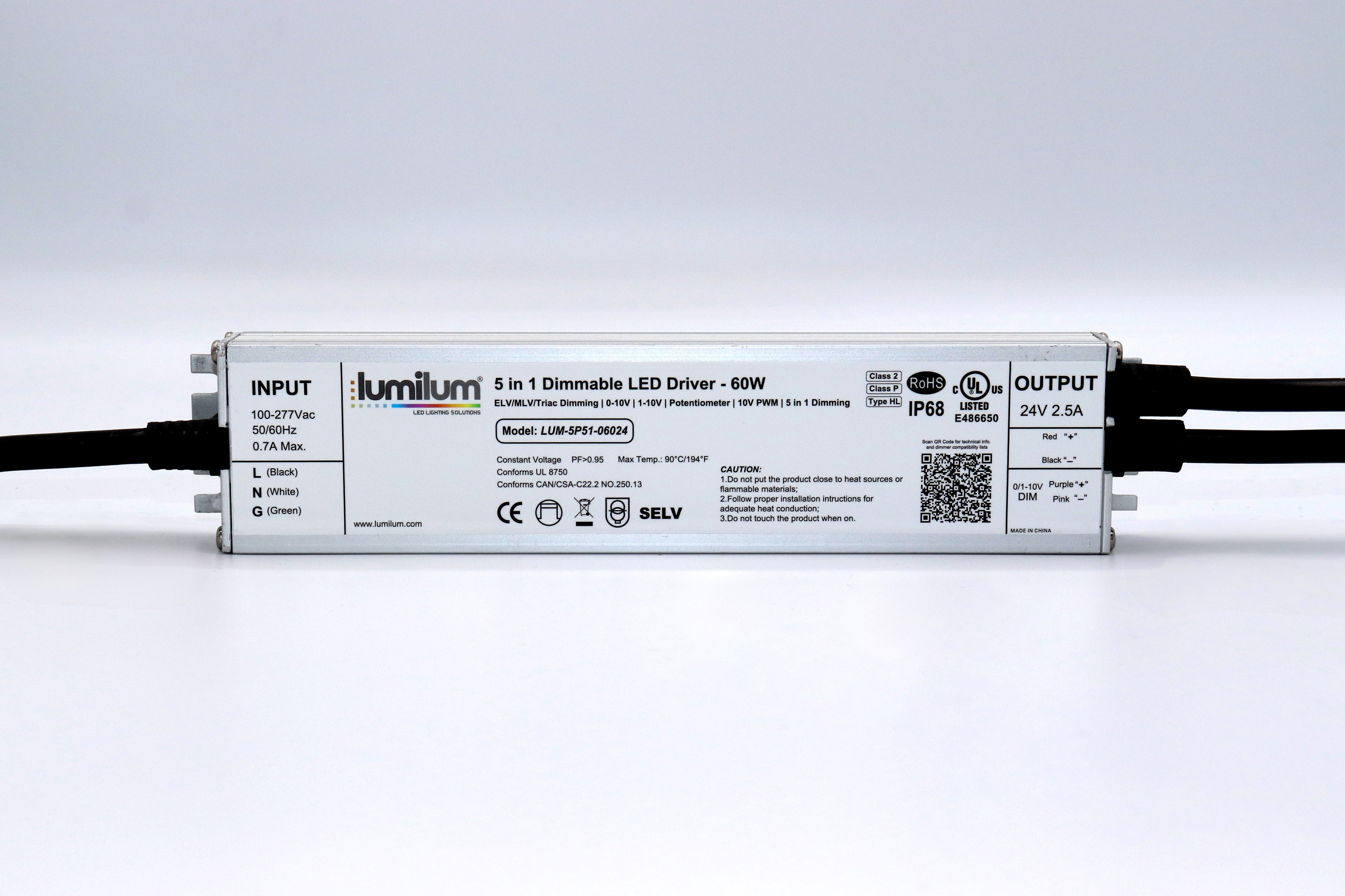 24V 5-in-1 Waterproof Dimmable LED Driver - 40W to 288W Universal Power Supply for Outdoor & Indoor LED Lighting, Landscape, Signage & Architectural Lighting Projects