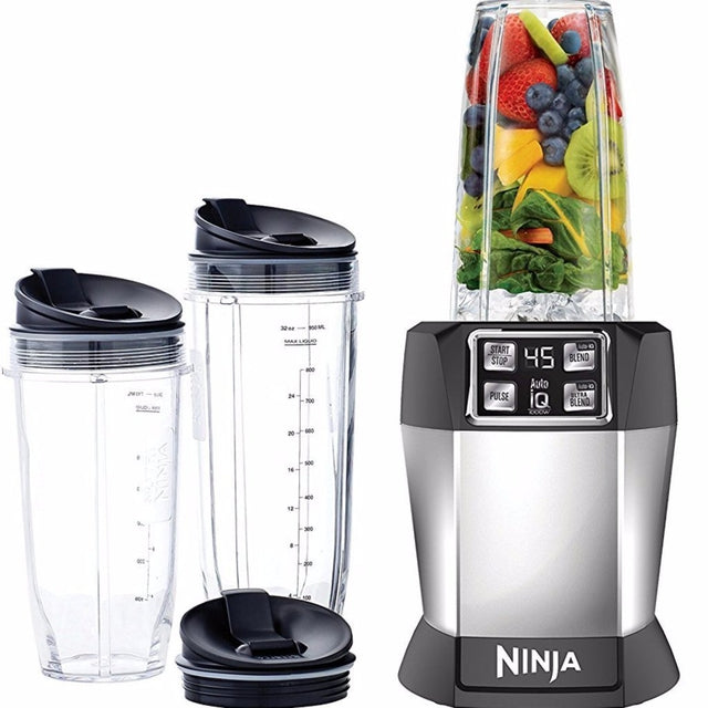 Nutri Ninja Auto iQ BL482 1000W Professional Blender with Pulse Technology - Perfect for Smoothies, Protein Shakes & Meal Prep at Home