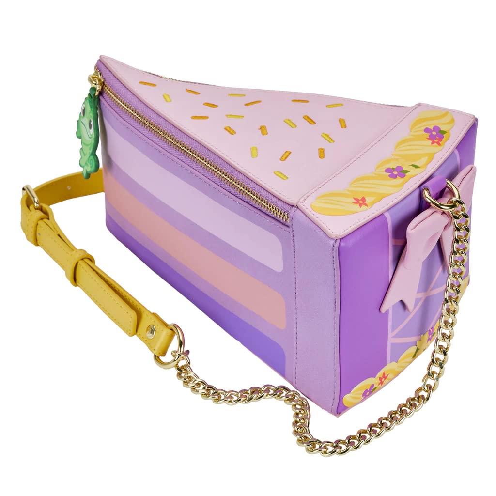 Disney Tangled Cosplay Cake Crossbody Bag - Rapunzel Inspired Purse for Women | Cute Loungefly Mini Backpack for Disney Fans, Theme Parks & Cosplay Events