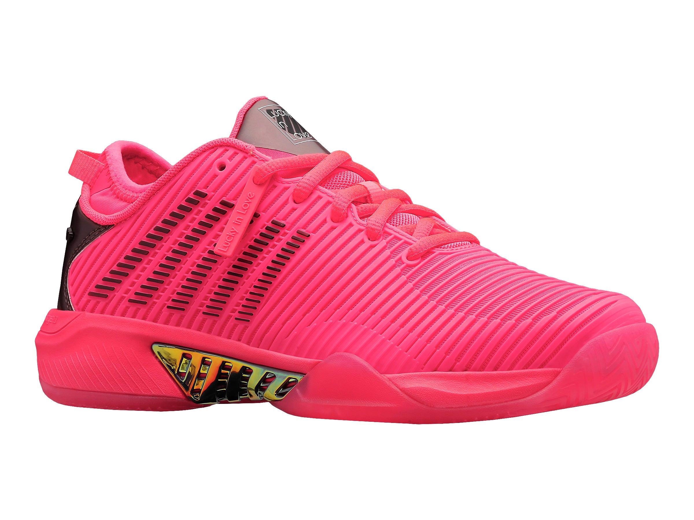 Hypercourt Supreme Lucky in Love Women's Tennis Shoes - Neon Pink/Gray Silver | Lightweight Cushioned Court Sneakers for Women | Perfect for Tennis, Gym & Casual Wear