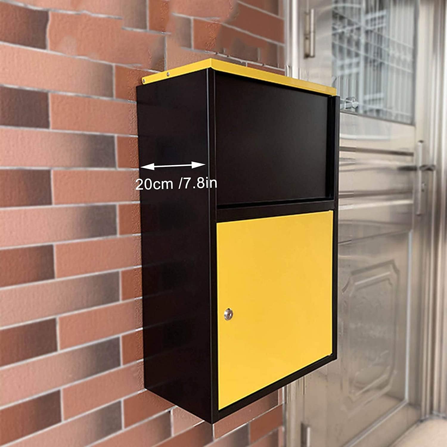 Extra Large Wall Mount Business Mailbox - Modern Metal Donation Box & Package Drop Box for Secure Delivery - Ideal for Offices, Schools, and Public Spaces