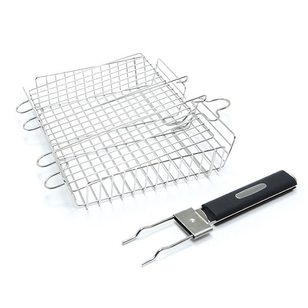 Broil King 65070 Detachable Handle Grill Basket for BBQ, Camping & Outdoor Cooking - Non-Stick Grill Basket for Vegetables, Fish & Meat