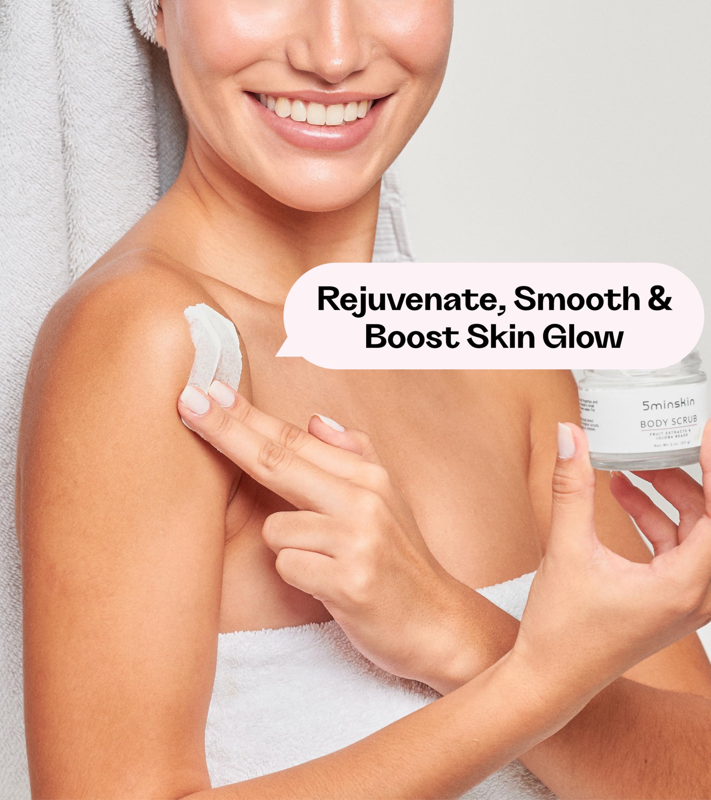 5minskin Exfoliating Body Scrub with Natural Fruit Extracts & Jojoba Beads - Hydrating & Smoothing Skin Care for Dry Skin - Perfect for Shower, Bath & Spa Day Self Care Routine