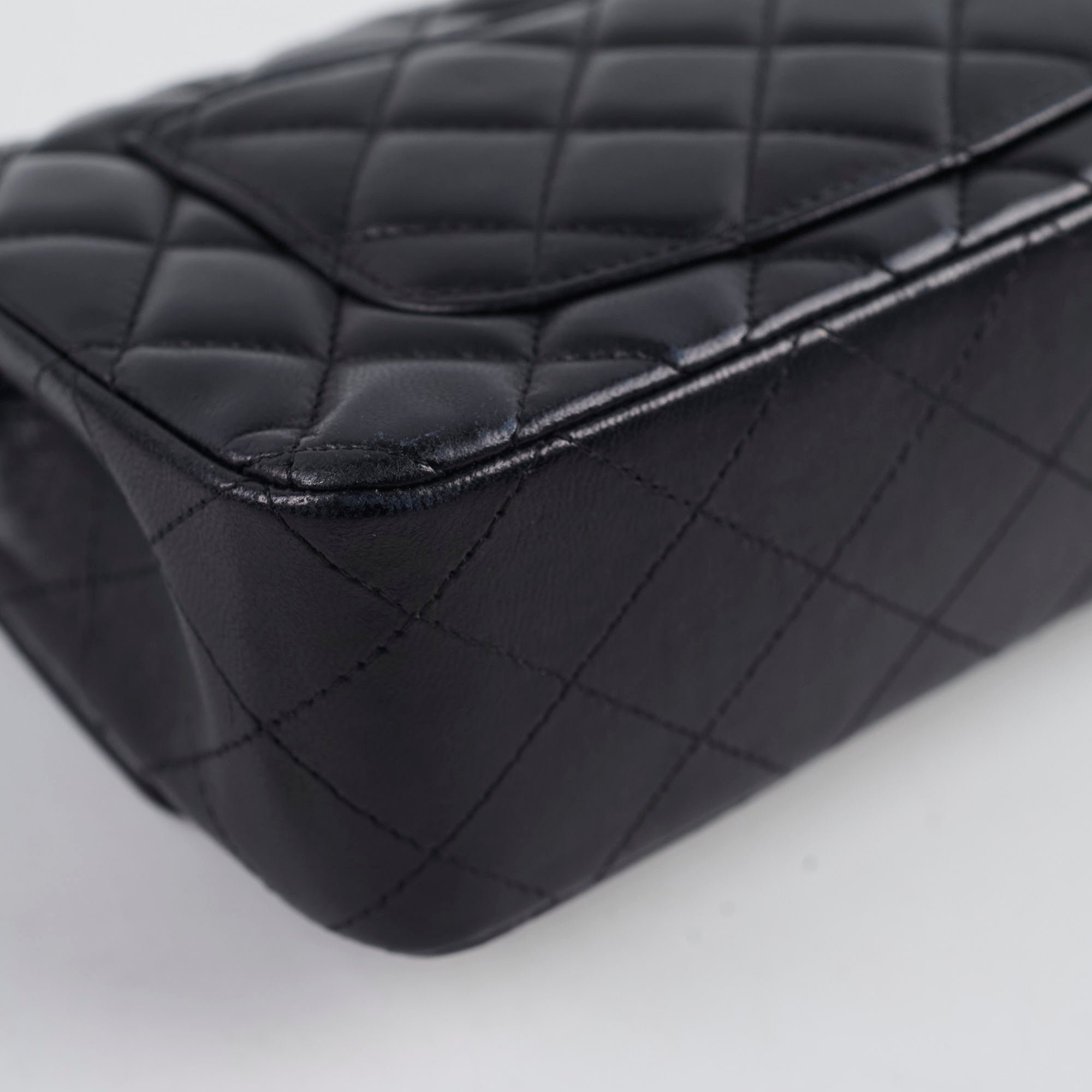 Chanel Mini Rectangle Lambskin Black Leather Flap Bag (23 Series) - Luxury Crossbody Purse for Women, Perfect for Evening Parties & Date Nights