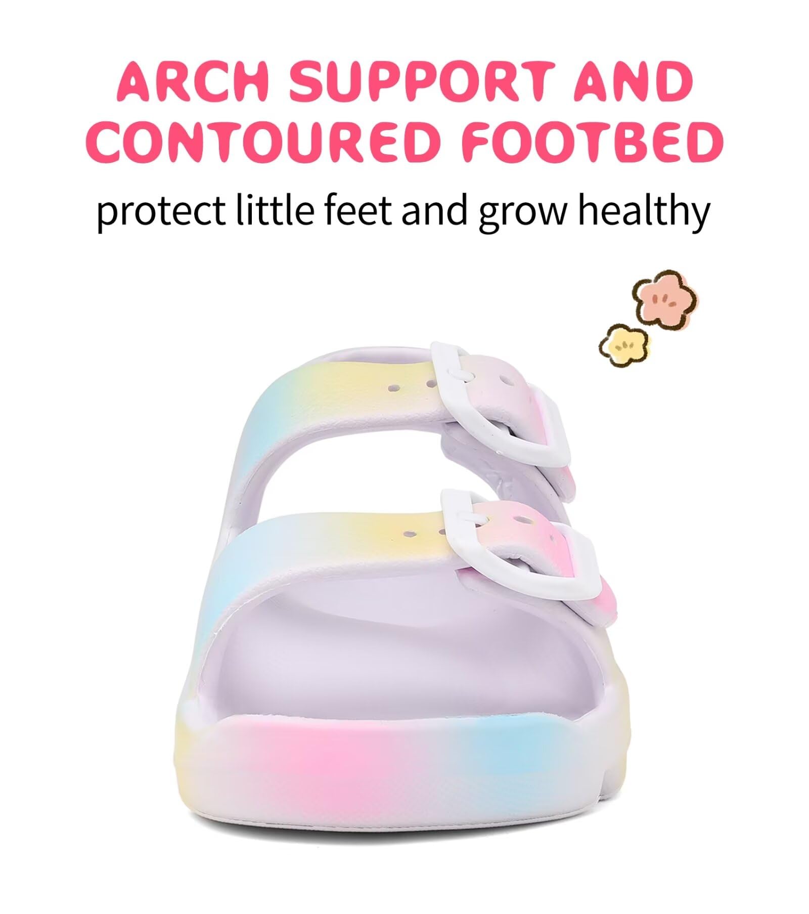 **Boys & Girls Adjustable Water Sandals with Buckle & Hook Loop Strap – Toddler 5 to Little Kid 12 – Perfect for Beach, Pool & Outdoor Play**