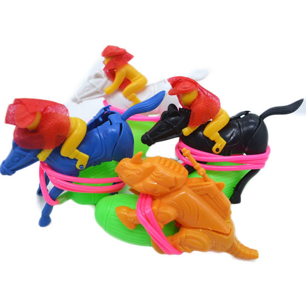 NUOBESTY 8pcs Jumping Frog Toys - Plastic Mini Hopping Horse Toys for Kids - Fun Outdoor & Indoor Play for Children - Perfect for Birthday Parties, Classroom Rewards & Backyard Games