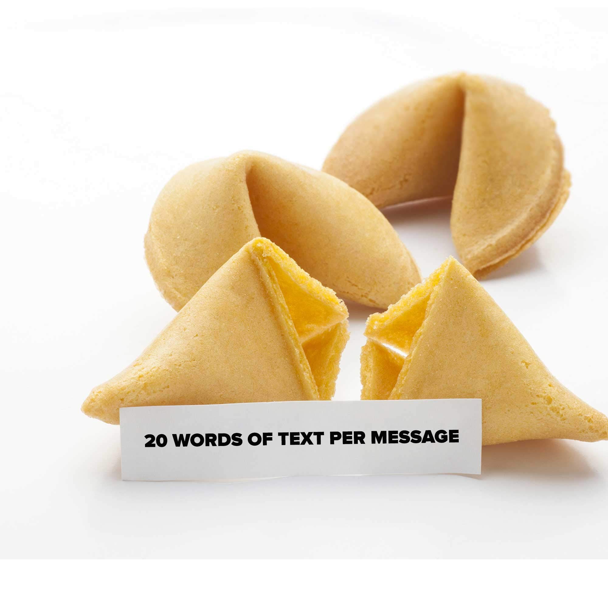 Vegan Fortune Cookies - 6 Pack Custom Messages | Personalized with Your Own Text | Individually Wrapped | Includes Takeout Box | Vegan & Cruelty-Free | Perfect for Parties, Weddings & Corporate Events