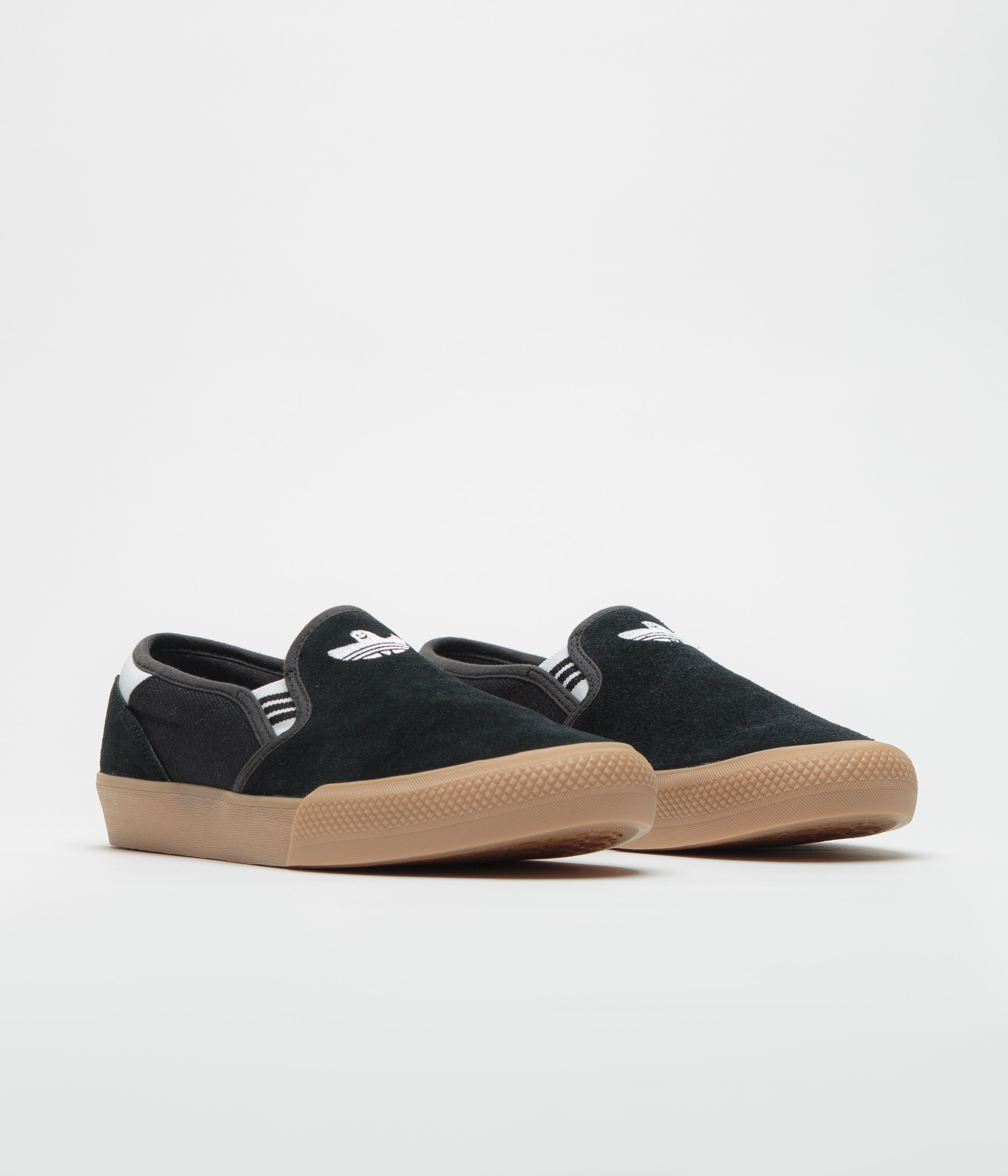 Adidas Shmoofoil Slip-On Shoes for Men & Women - Core Black/FTWR White/Gum4 - Comfortable Casual Sneakers for Walking, Running & Everyday Wear