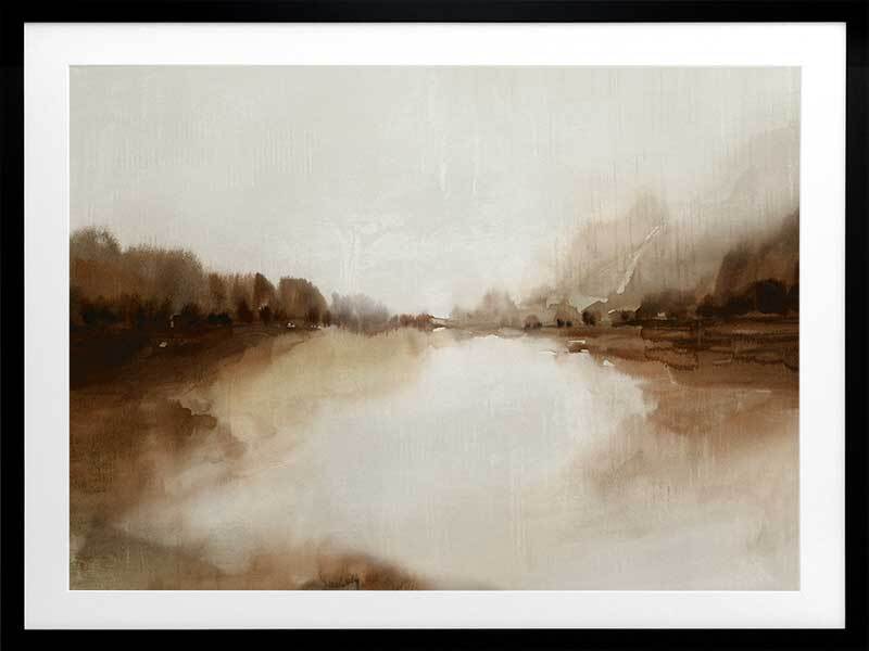 Down by the Creek Framed Art Print - Nature Landscape Wall Decor for Living Room, Bedroom & Office - Perfect Gift for Home Decor