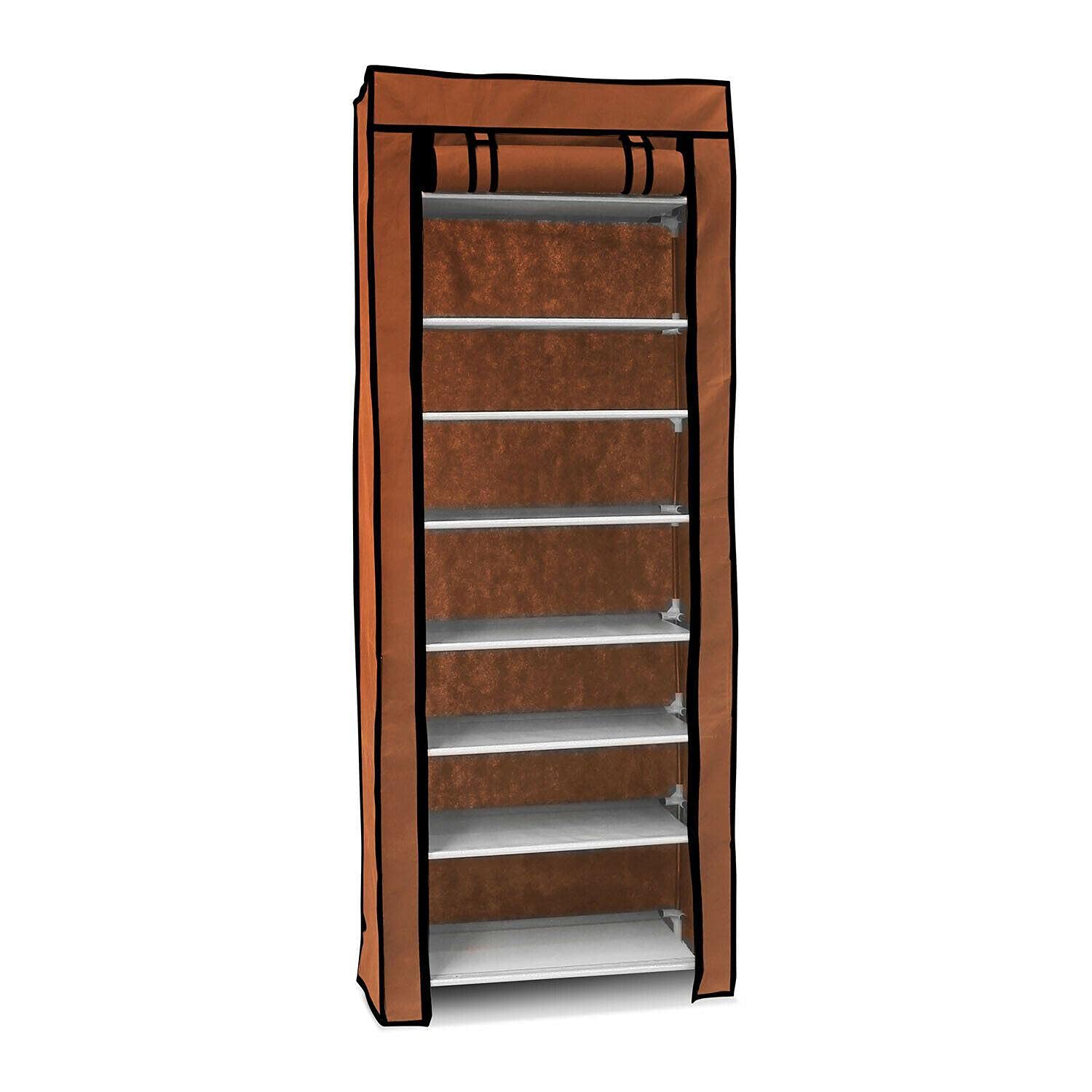 10-Tier Shoe Rack Organizer - Space Saving Shoe Storage Cabinet with Dustproof Design for Closet, Bedroom & Entryway - Perfect for Organizing Sneakers, Boots & High Heels