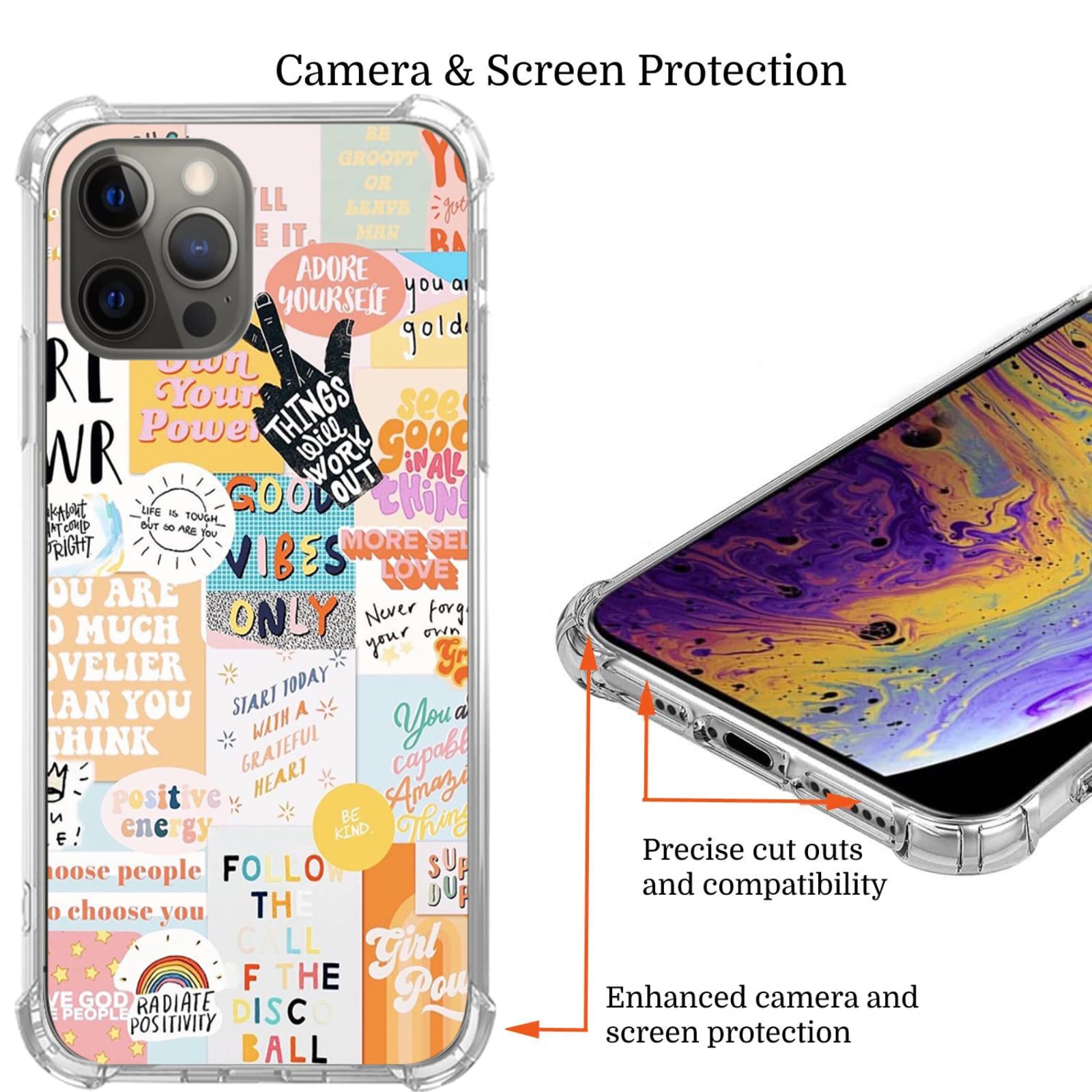 Dreamy Beige Collage Phone Case for iPhone 11 Pro Max - Inspirational Quote Design, Trendy TPU Bumper Cover for Women Men Girls Boys | Perfect for Daily Use, Travel & Gift Giving