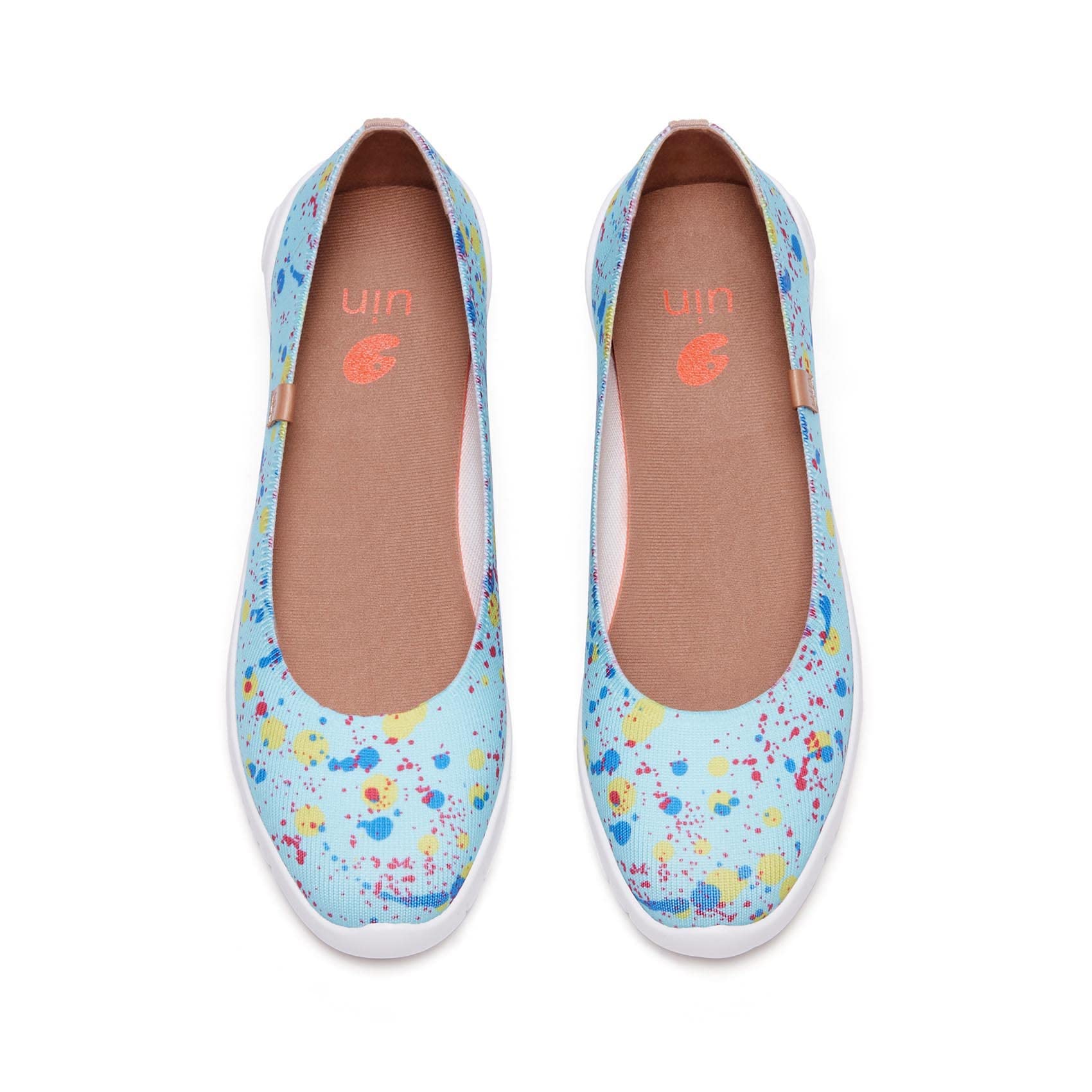 UIN Women's Art Painted Ballet Flats - Pointed Toe Slip On Loafers - Lightweight Comfortable Casual Shoes for Travel, Work & Everyday Wear