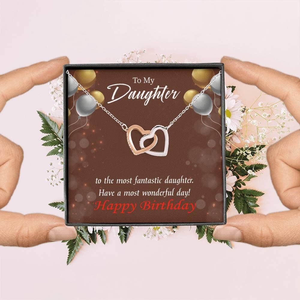 Stainless Steel Daughter Necklace - Heart Pendant Gift for Daughter's Birthday, Graduation, or Special Occasion | Symbol of Unbreakable Love & Bond | Perfect for Everyday Wear or Gifting