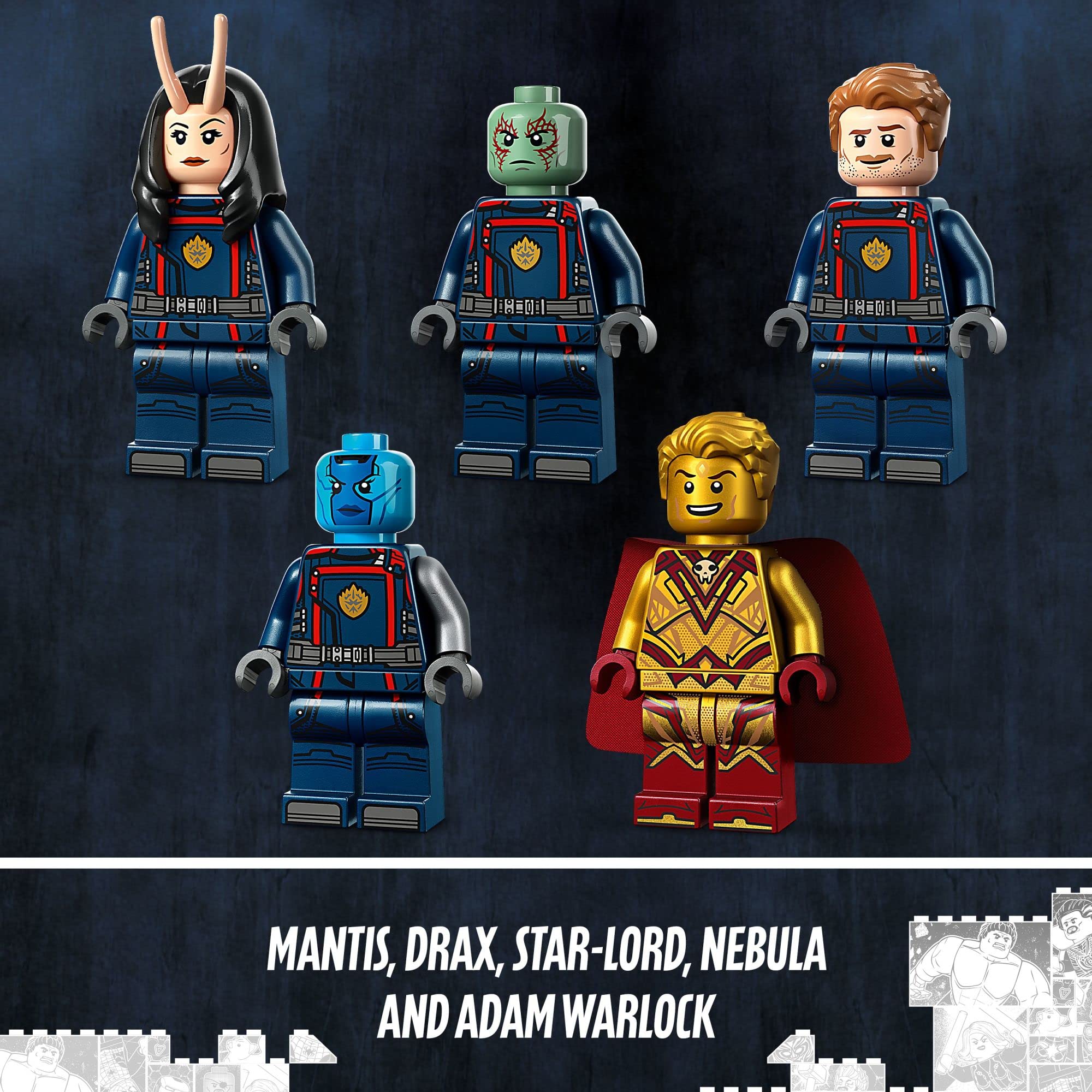 LEGO Marvel The New Guardians’ Ship 76255 Building Set - 5 Minifigures Spaceship Model Kit from Guardians of The Galaxy 3 | Super Hero Collectible Toy for Kids & Teens Ages 10+ | Great for Display, Play & Gift Giving