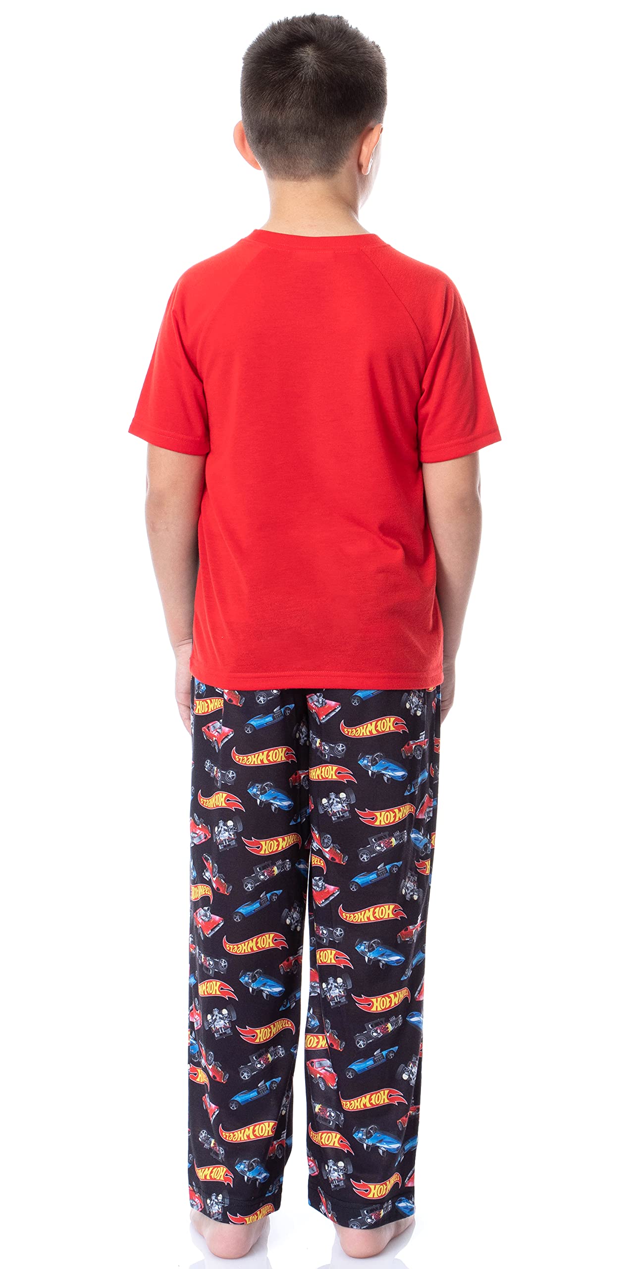 Hot Wheels Boys' Sleep Pajama Set - 100% Cotton Raglan Tee & Pants - Cool Race Car Print - Perfect for Bedtime & Playtime (Challenge Accepted Design)