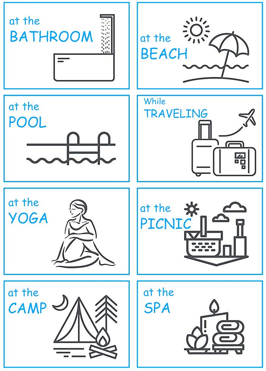 Eden Living Lightweight Turkish Beach & Bath Towel Set of 2 - Quick Dry, Sand-Free Travel Towels (Blue & Yellow) | Perfect for Pool, Yoga, Gym & Vacation