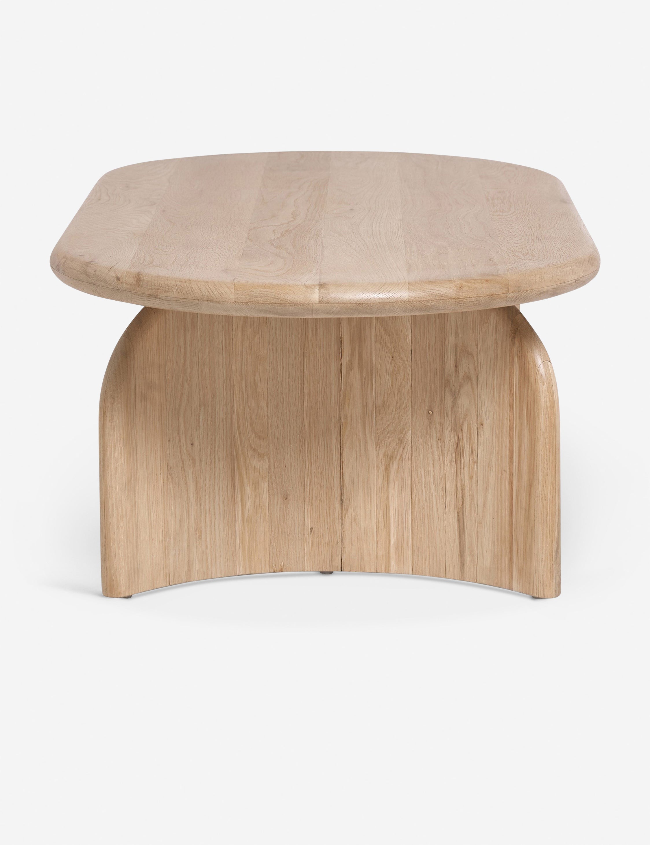 Modern Oval Coffee Table - Solid Wood Living Room Center Table for Small Spaces - Perfect for Apartments, Condos & Cozy Homes