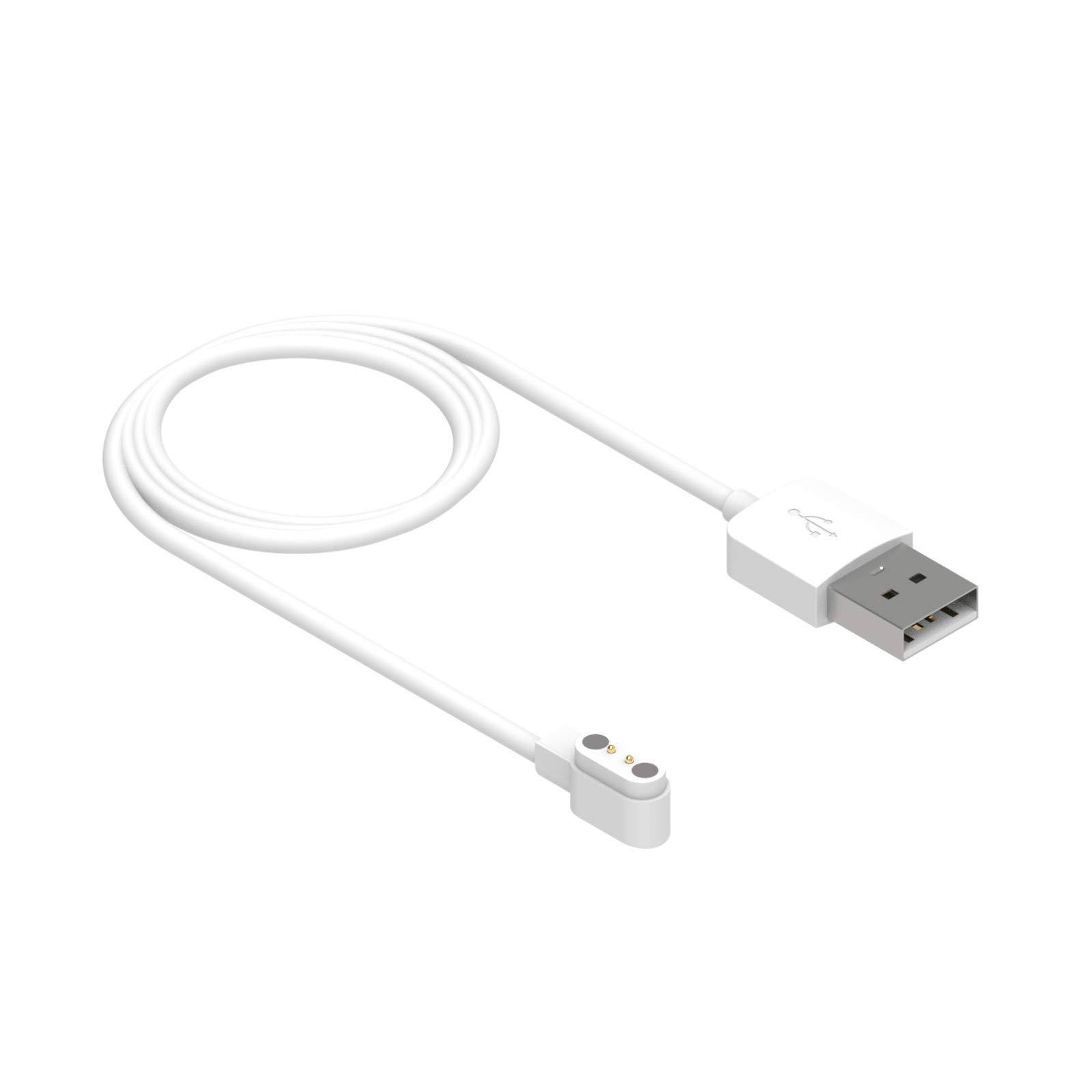 FITVII H86 H56 H08 H18 Charger Cable - USB Replacement Charging Dock for FITVII Fitness Tracker & Smartwatch Accessories (White) | Perfect for Home, Gym & Travel Use
