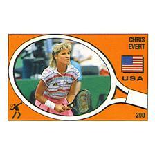 Chris Evert Panini Sticker Card - Rare Collectible Sports Memorabilia for Tennis Fans - Perfect for Trading, Collecting, and Displaying in Your Home or Office