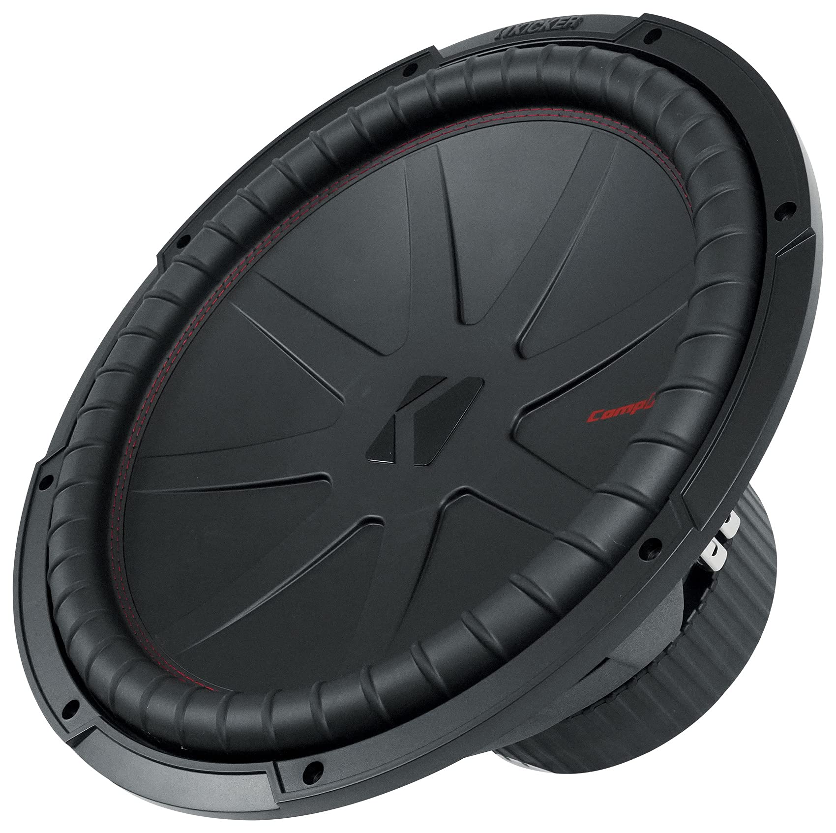 KICKER 48CWR152 COMPR15 15-Inch 1600W Car Subwoofer with Mono Amplifier & Wiring Kit - Powerful Bass for Trucks, SUVs & Car Audio Systems