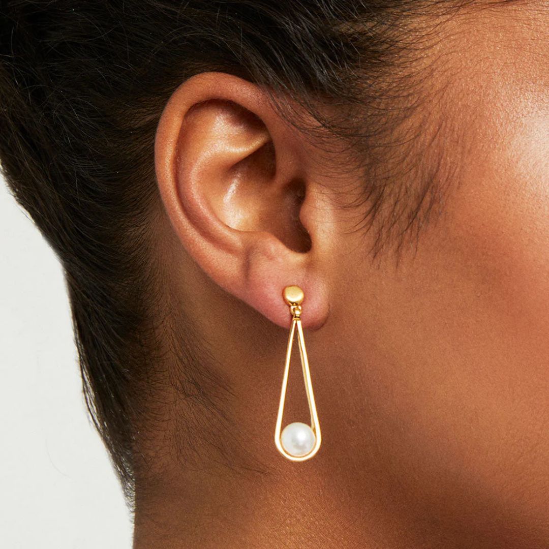 Dean Davidson Mini Ipanema Earrings - 14K Gold Plated Hoop Earrings for Women, Dainty Everyday Jewelry Gift | Perfect for Work, Date Night & Special Occasions
