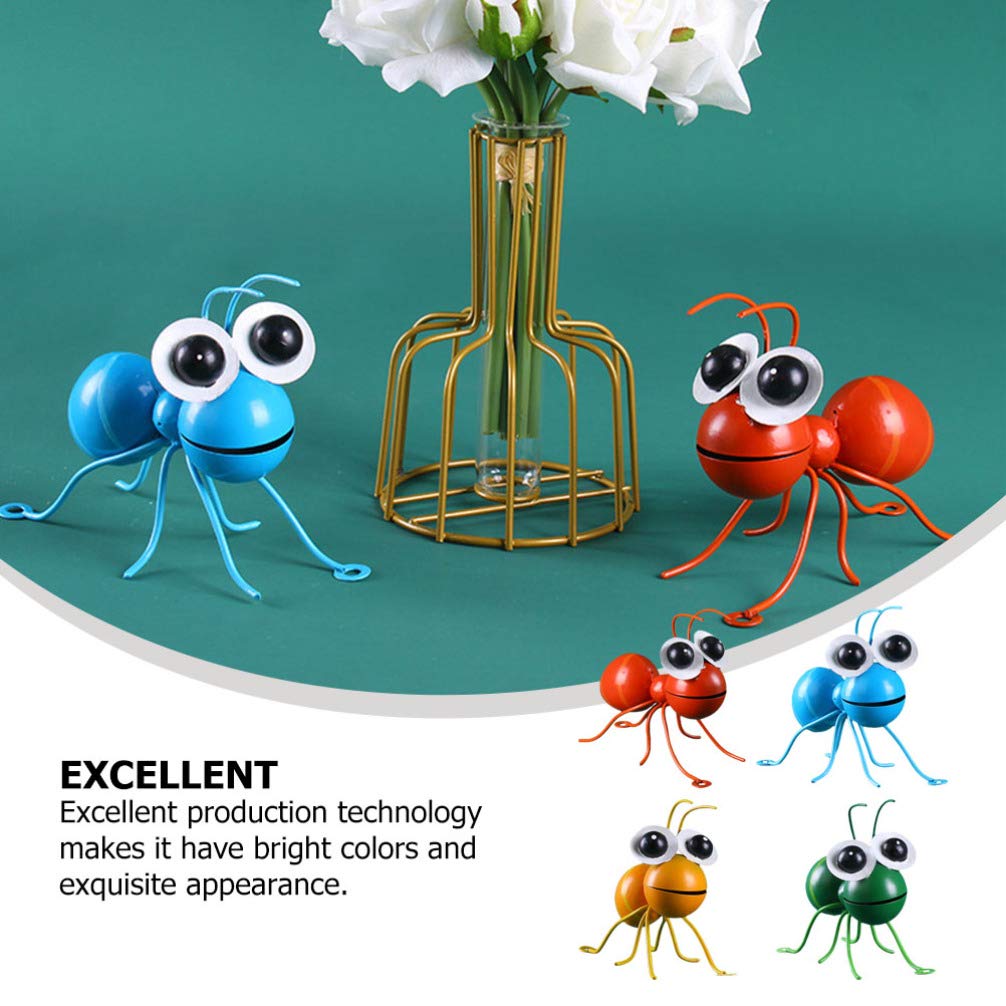 DOITOOL 4-Piece Metal Ant Wall Art Hanging Sculpture - Iron Animal Ornament for Home, Garden, Yard - Outdoor & Indoor Decor - Perfect for Kids' Rooms, Living Spaces & Patio Decorations