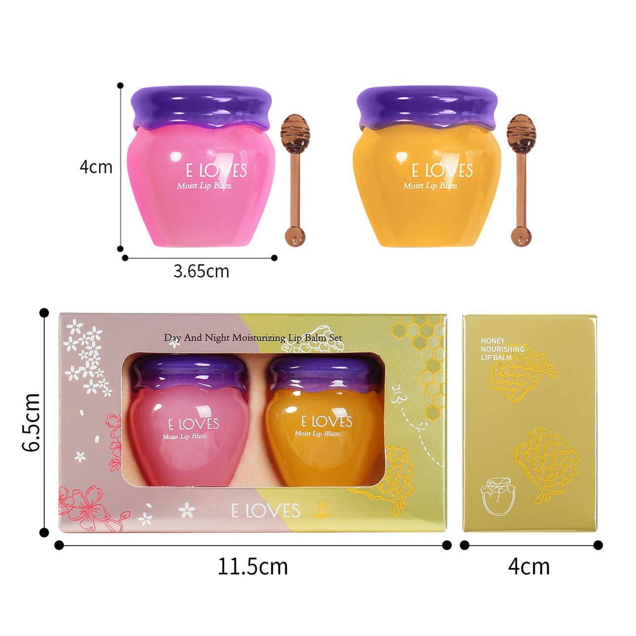 **Honey & Sakura Lip Sleeping Mask - Natural Lip Plumper & Hydrating Lip Care Serum for Fuller Lips, Moisturizing Lip Mask to Reduce Fine Lines - Day & Night Use for Soft, Smooth Lips**    *(Perfect for Overnight Lip Treatment, Daily Hydration, and Enhancing Lip Volume)*