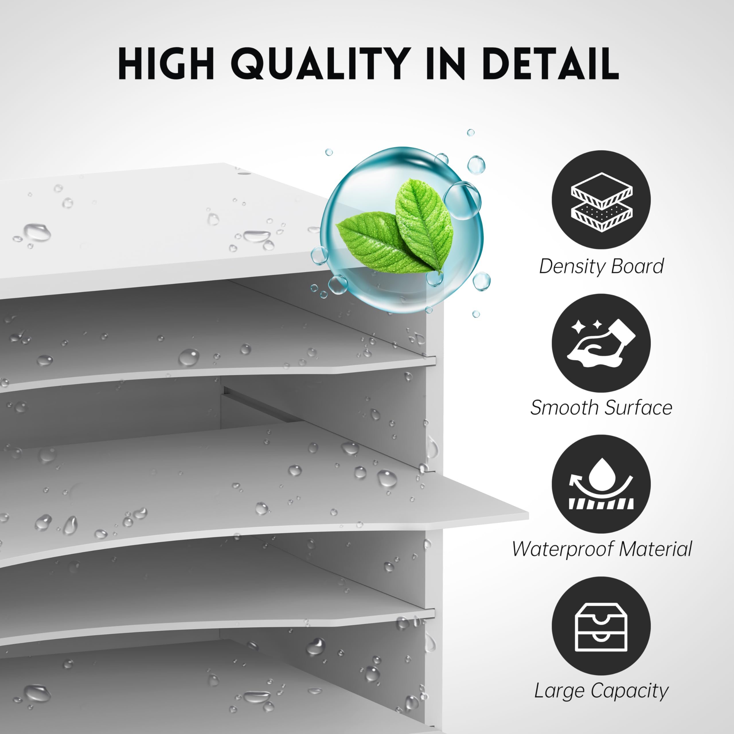 SUPEASY 5-Tier Wooden Desk Organizer - Wood Paper File & Mail Sorter for Office, School, Home - White | Perfect for Organizing Documents, Letters, Bills & Office Supplies on Your Desktop