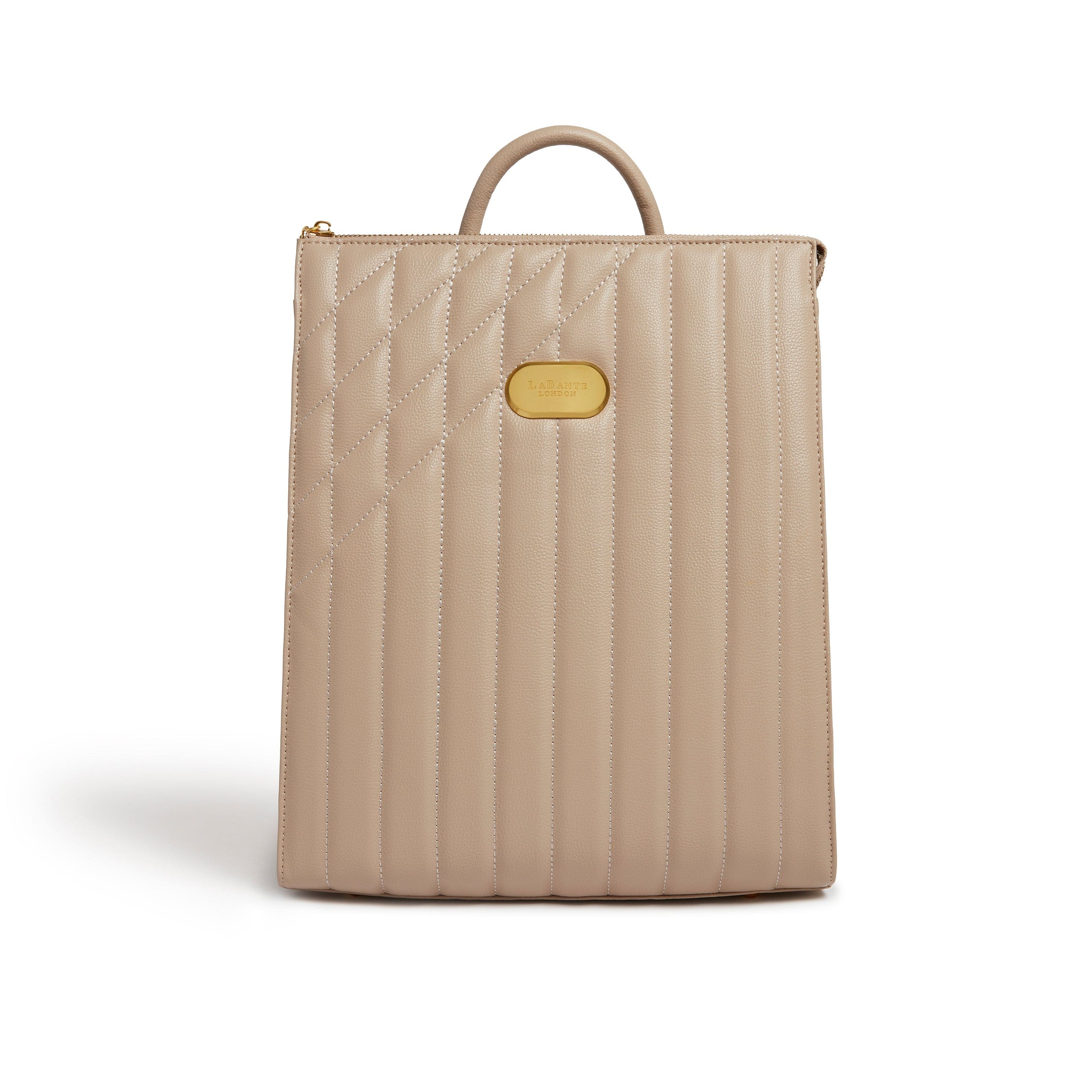 Danai Vegan Leather Backpack for Women - Stylish Beige Laptop Bag | Perfect for Work, Travel & College Campus