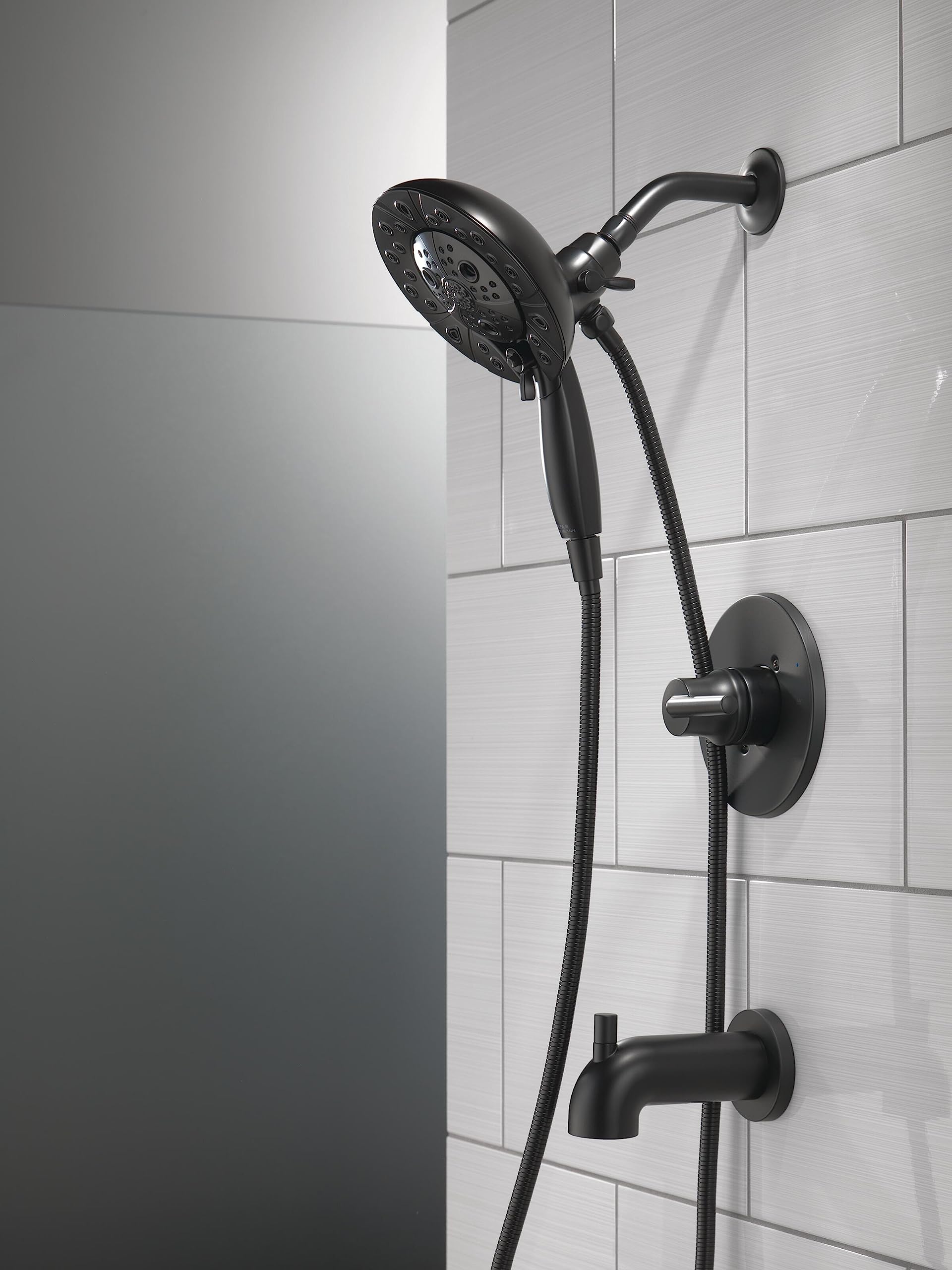 Premium Matte Black Shower Faucet Set with Valve - Complete Bathroom Shower Fixtures Kit (T14459-BLLHD) for Modern & Luxury Home Renovation - Perfect for Master Bath, Guest Bath & Spa-Like Shower Experience