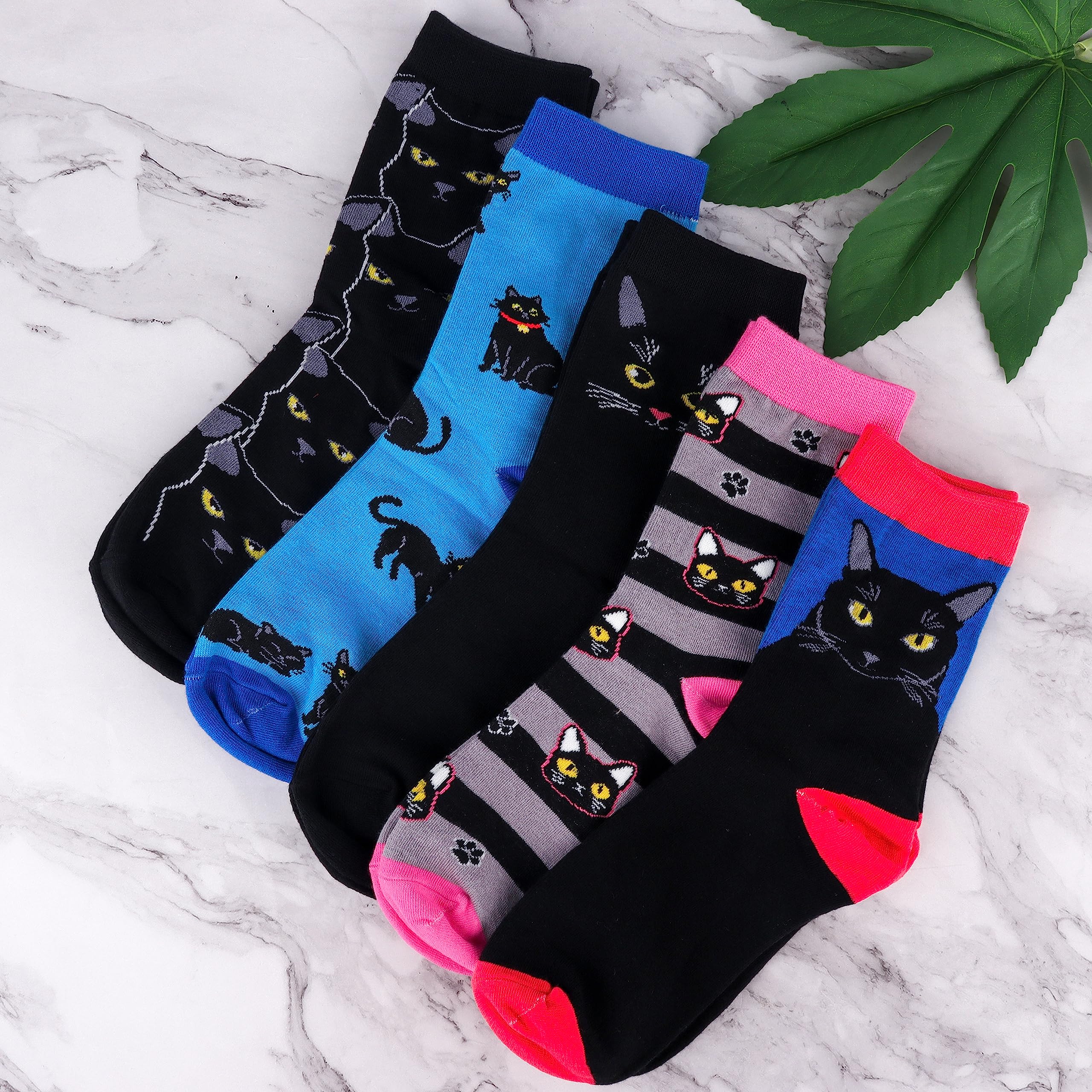 Belloxis Black Cat Socks for Women - Cute & Comfortable Ankle Socks - Perfect Birthday, Christmas & Golf Gifts for Teenage Girls - Great for Casual Wear, Sports & Gift Giving