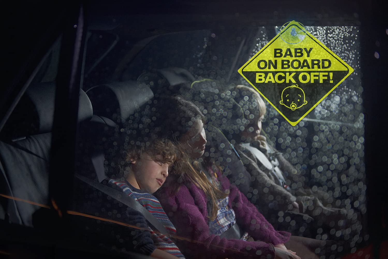 2 Pack Baby on Board Car Stickers - 5x5 Inch Reflective Waterproof Safety Warning Decals for Windows - Perfect for Parents, Newborn Safety & Family Road Trips