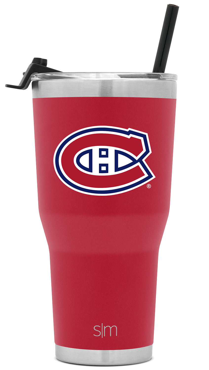 NHL® 30oz Insulated Tumbler with Flip Lid & Straw - Double-Wall Vacuum Stainless Steel Cup for Hot & Cold Drinks - Perfect for Hockey Games, Camping, Office & Travel