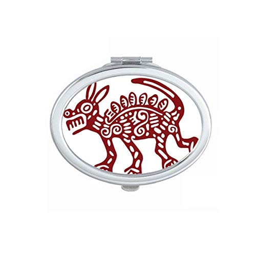 DIYthinker Mexico Totems Wild Animal Ancient Civilization Mirror - Portable Foldable Double-Sided Makeup Mirror with Stand (Perfect for Travel, Home Vanity & Professional Makeup Artists)