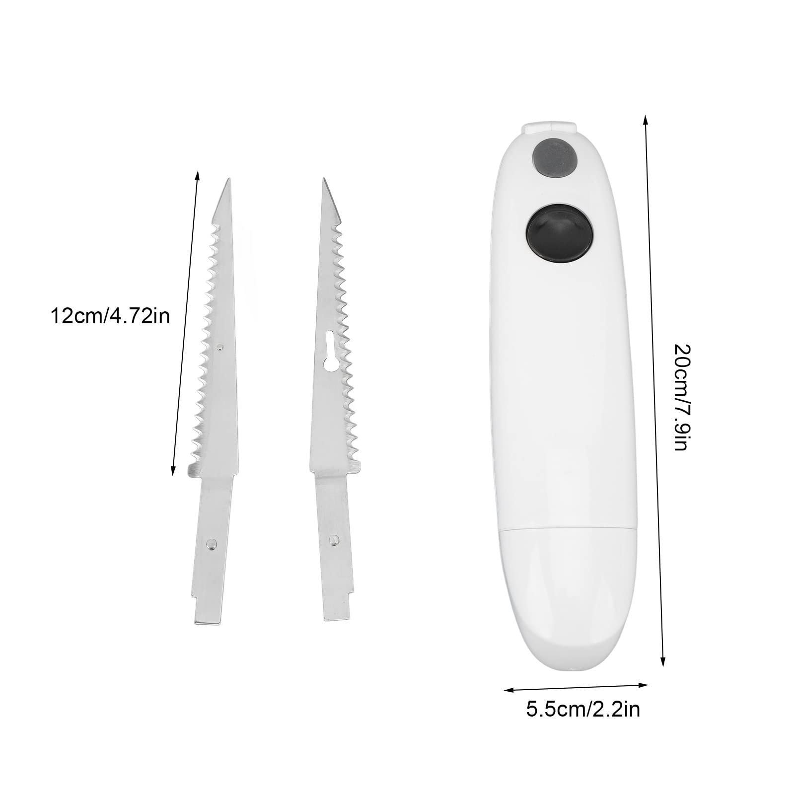 **Portable Cordless Electric Fillet Knife - Rechargeable Stainless Steel Blade for Carving Meat, Bread, Turkey, Ribs & Steak | Perfect for Fishing, BBQ, Home Kitchen & DIY Cooking**