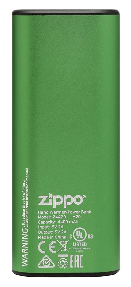 Zippo Silver HeatBank 6 Rechargeable Hand Warmer - Portable Pocket Warmer for Outdoor Activities, Camping, Hiking & Winter Sports