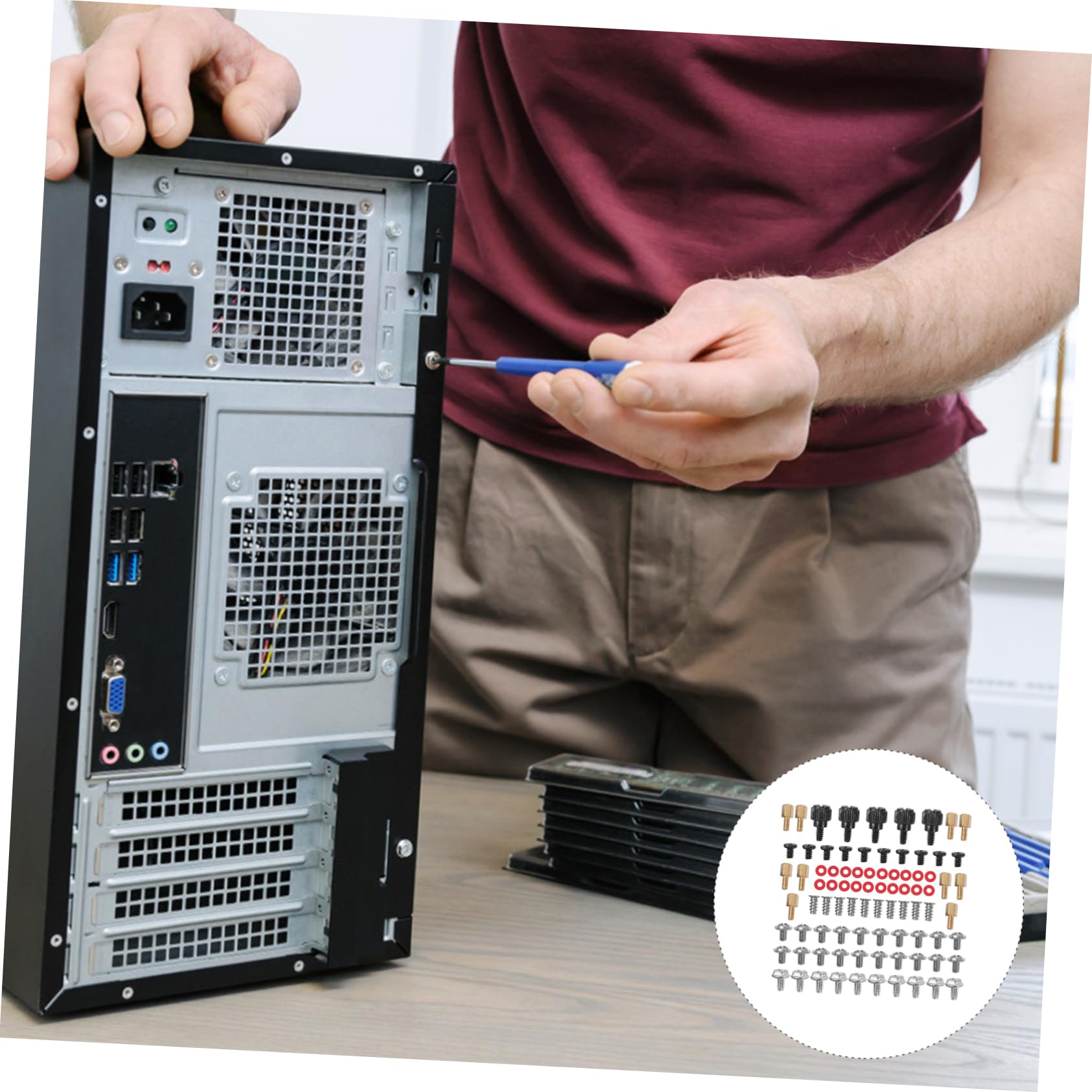 TOKIDNY Computer Case Screws Set - Countersunk Head Steel Screws for PC Case Assembly | Essential Computer Hardware Supplies for DIY PC Builds & Upgrades