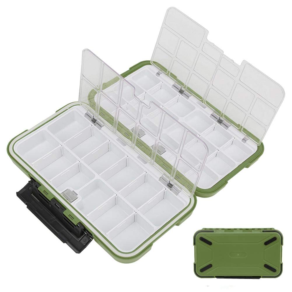 **Dilwe Waterproof ABS Fishing Tackle Box – Bait, Lure & Hook Storage Organizer – Durable Multifunctional Fishing Accessory Case for Saltwater & Freshwater Fishing**    *(Use Case: Perfect for storing fishing gear, bait, lures, and hooks while keeping them dry and organized during boat trips, shore fishing, or camping adventures.)*