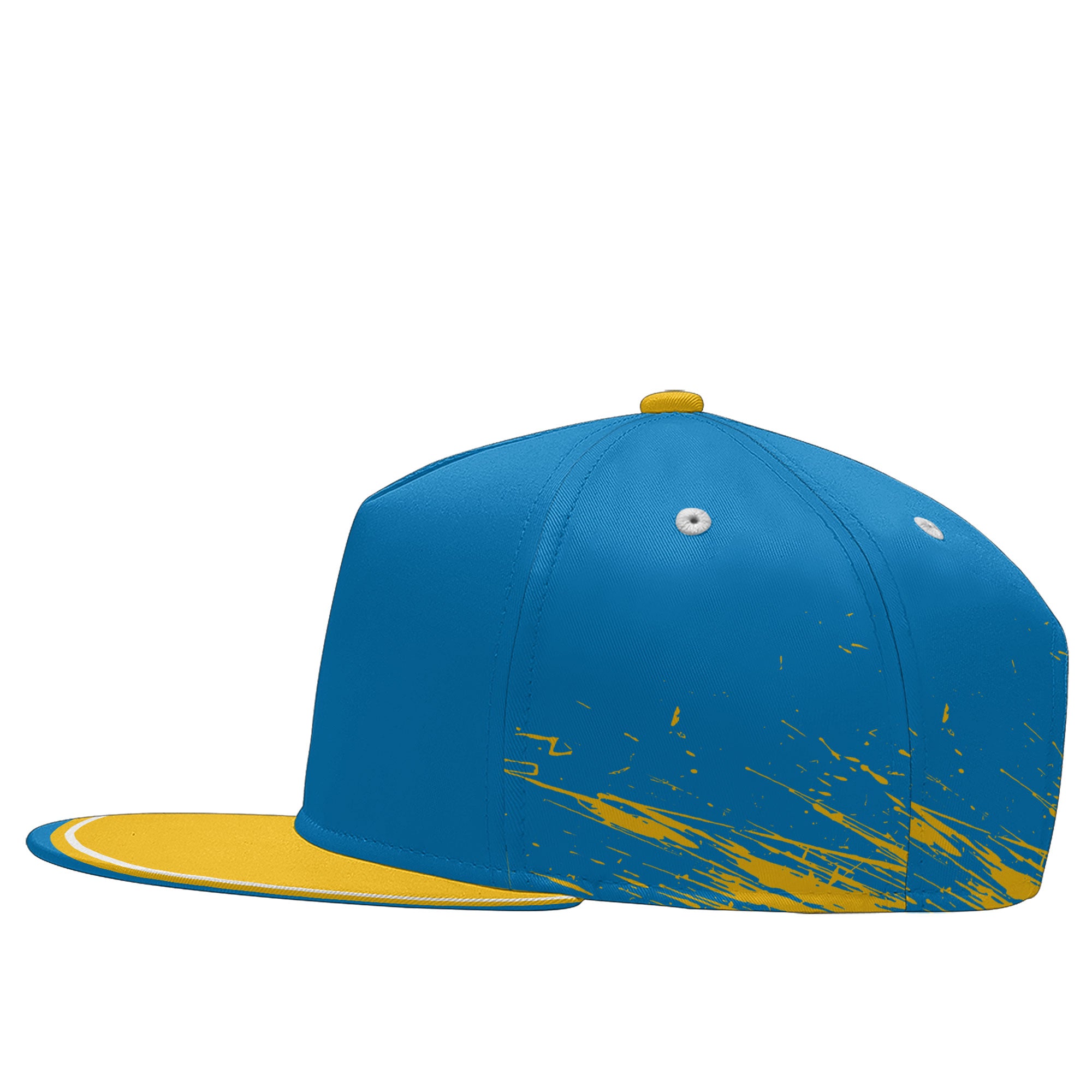 Custom Blue & Yellow Los Angeles MaxSoul Shoes and Hat Set - Personalized Sneaker & Cap Combo D020264 | Perfect for Streetwear Fashion & LA Themed Outfits