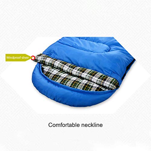 3 Season Flannel Lining Sleeping Bag for Adults - Extra Long Warm Envelope Design for Camping, Hiking & Indoor/Outdoor Use | Perfect for Festivals, Backpacking and Family Sleepovers