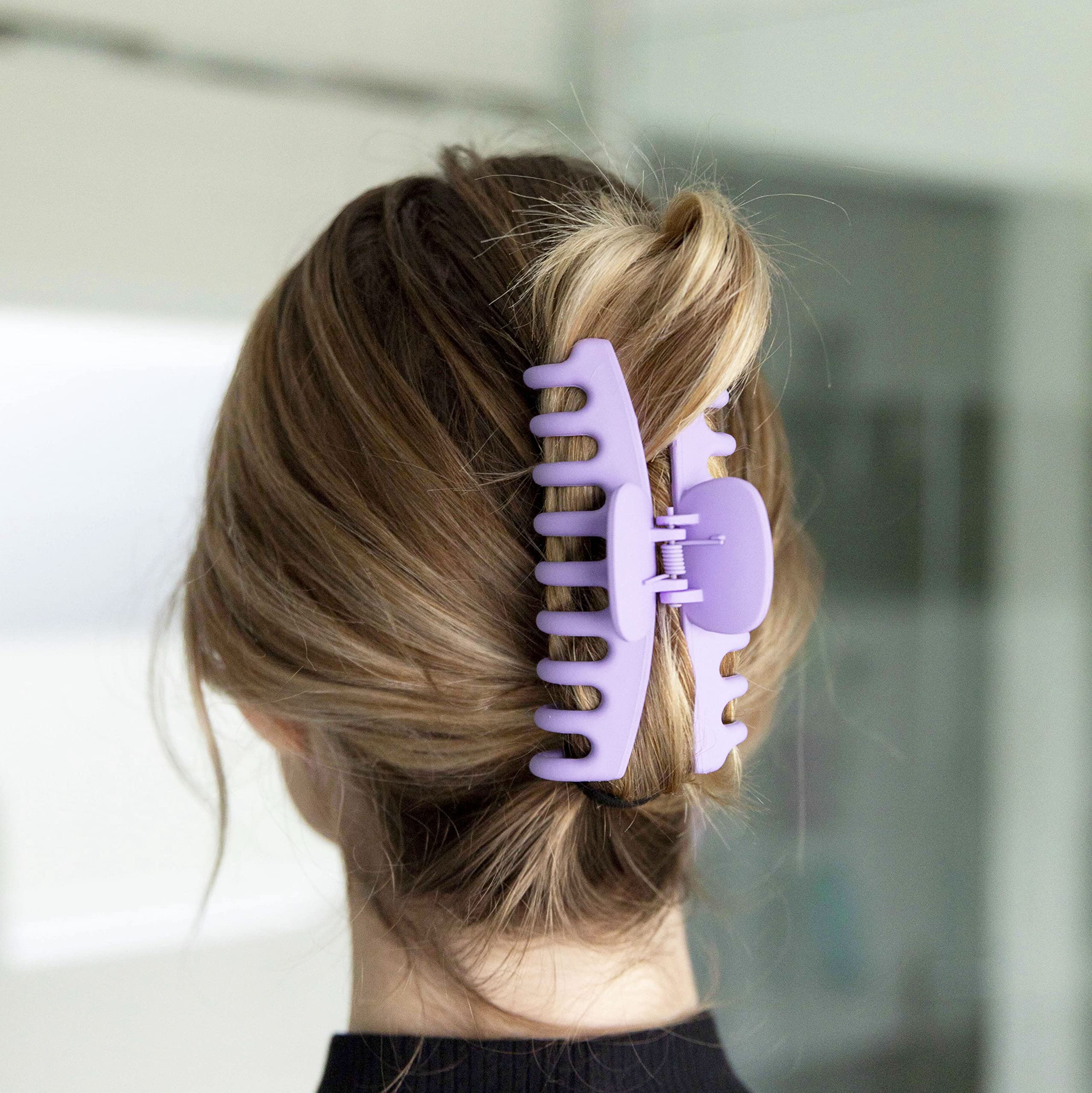 FRAMAR Large Hair Claw Clips for Women - 6 Pack Strong Hold Hair Clips for Thick Hair, Non-Slip Jaw Clips for Ponytails, Buns & Updos - Perfect for Work, Gym & Everyday Styling