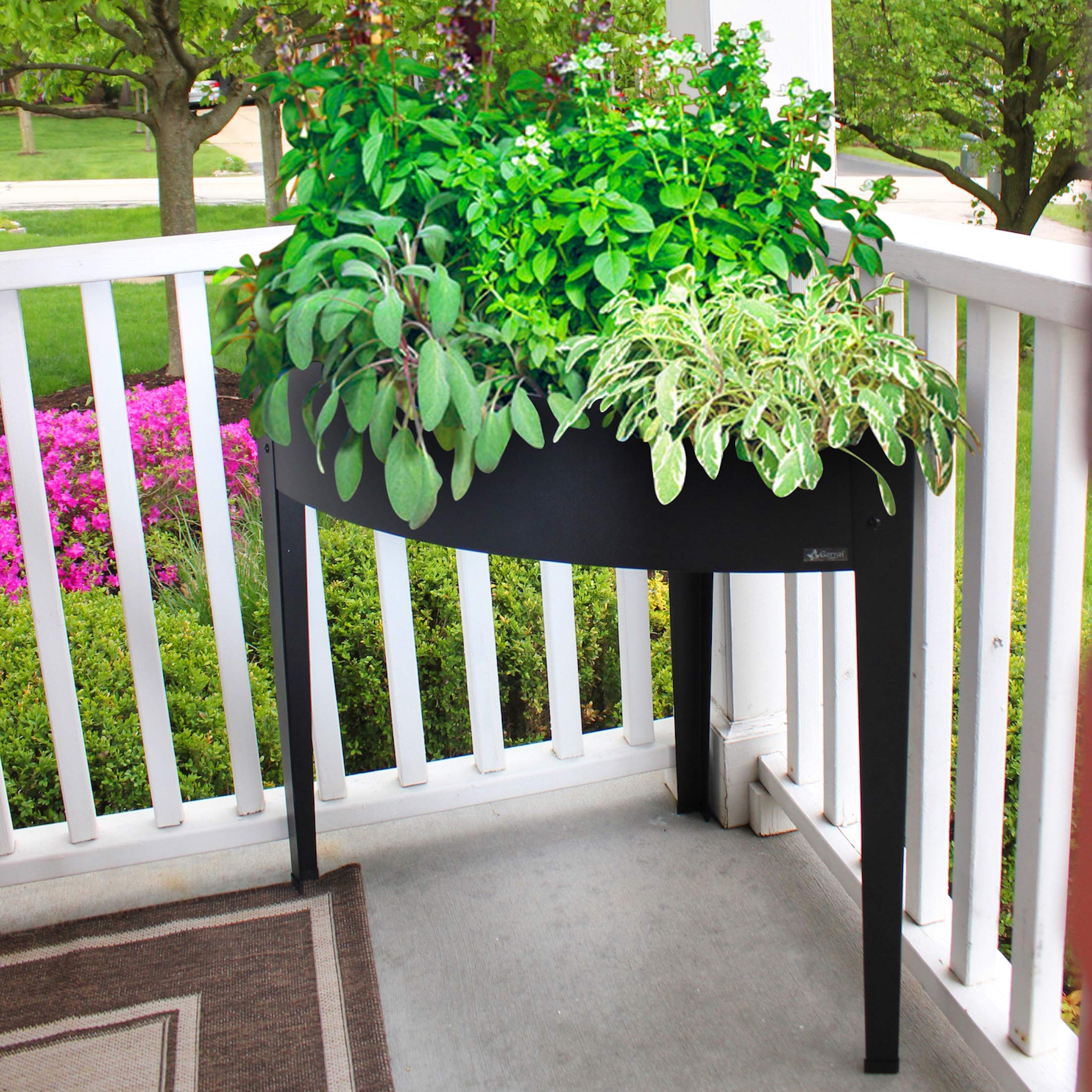 Sturdy Metal Corner Planter Stand for Raised Garden Bed - Indoor/Outdoor Flower Pot, Herb & Vegetable Container Gardening - Perfect for Small Spaces, Balconies & Patios