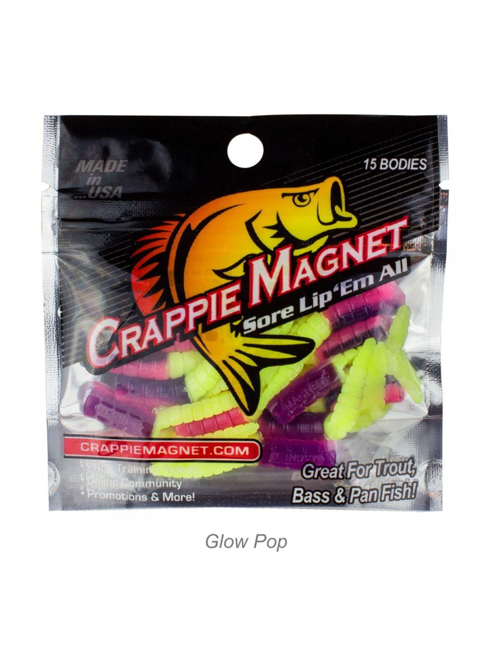 Leland Lures Crappie Magnet 15-Piece Soft Plastic Bait Kit for Crappie Fishing - Perfect for Freshwater Fishing & Ice Fishing