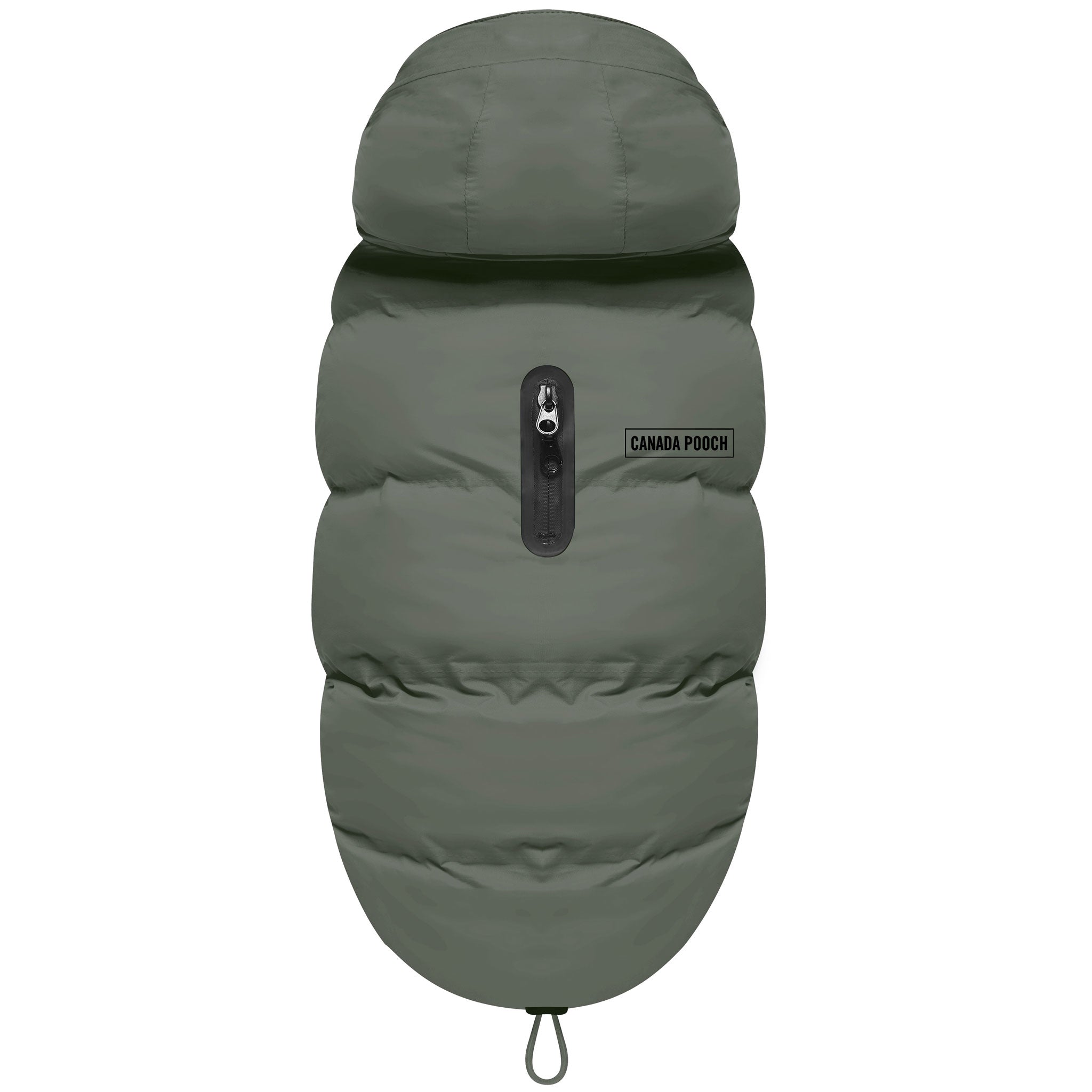Canada Pooch Waterproof Puffer Dog Coat - Green Winter Jacket for Small to Large Dogs - Perfect for Rainy Days & Cold Weather Walks