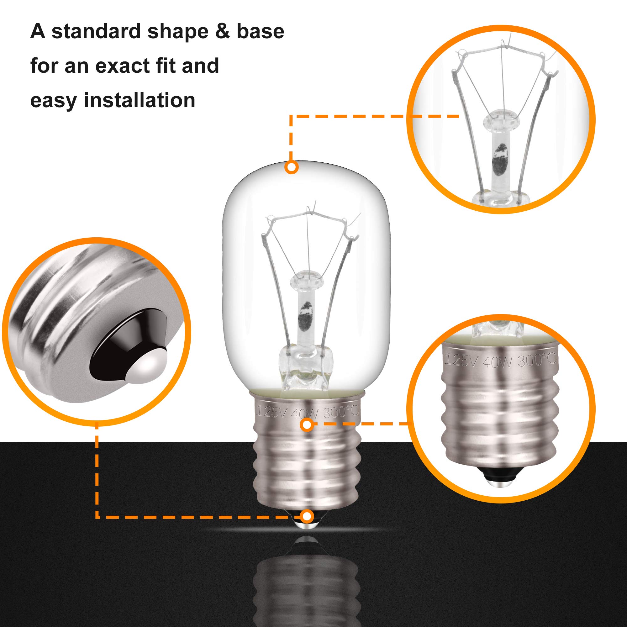 RDEXP 8206232A Microwave Light Bulb Replacement for Whirlpool E17 - 15 Pack - Compatible with Various Whirlpool Microwave Models - Perfect for Kitchen Lighting Repair and Maintenance