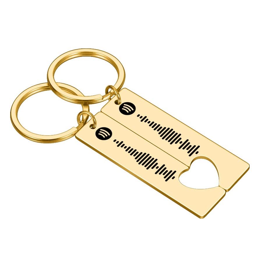 Personalized Spotify Code Keychain - Heart Shape Custom Music Song Gift for Boyfriend/Girlfriend - Valentine's Day Anniversary Birthday Present - Perfect for Couples, Music Lovers & Romantic Gifts