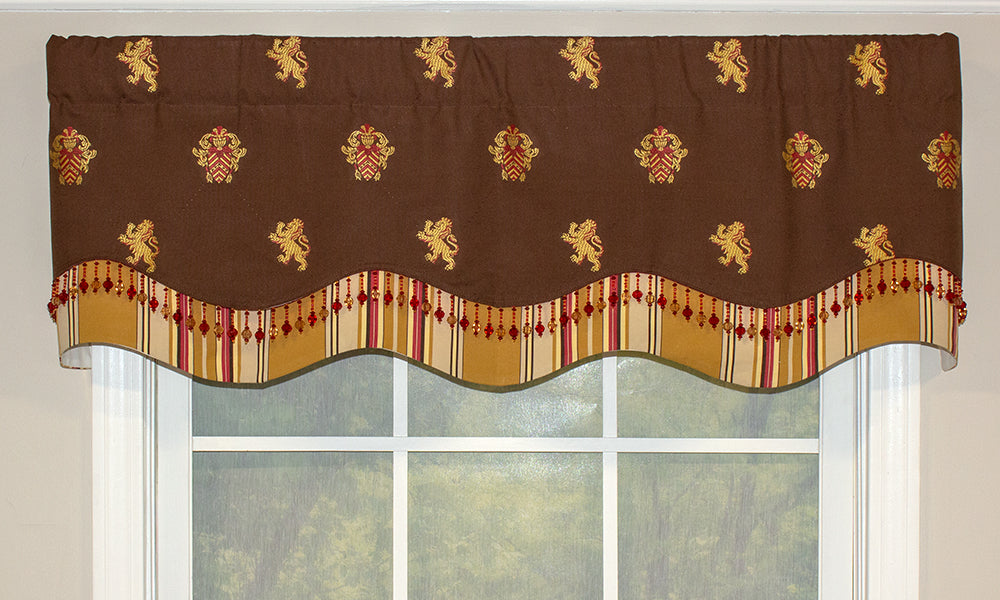 Royalty Glory Valance - Elegant Window Valance for Living Room & Bedroom Decor - Premium Home Curtain Topper for Stylish Interior Design