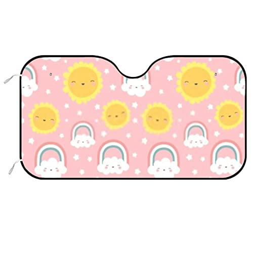 Cartoon Cute Cloud Rainbow with Sun Star