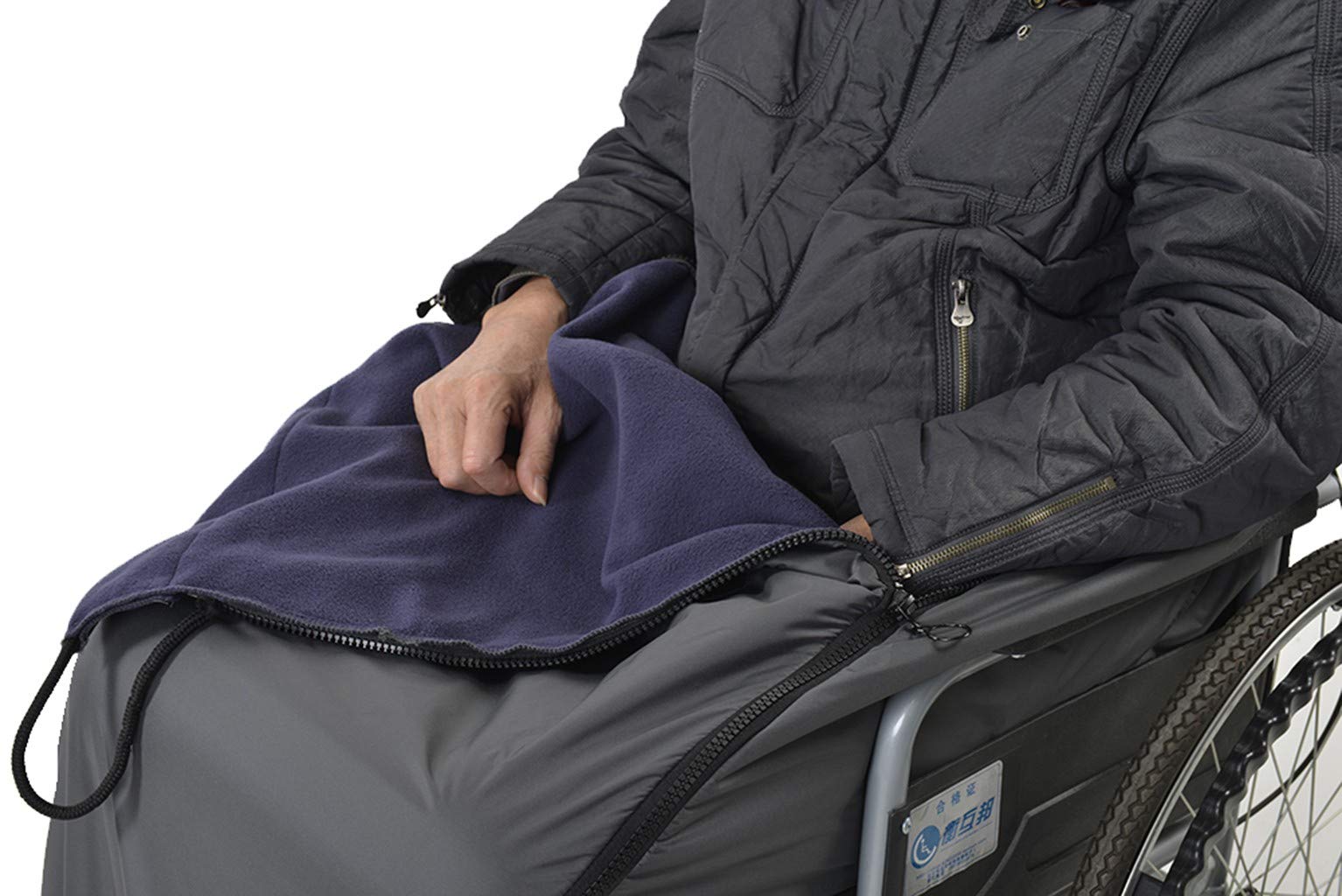 Waterproof Fleece Lined Wheelchair Blanket with Zipper - Full Body Warm Cover for Elderly & Disabled - Soft Cozy Blanket for Manual/Powered Wheelchairs - Perfect for Winter, Outdoor Use & Home Comfort